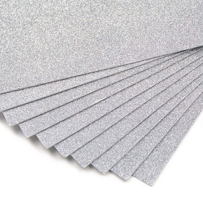 Picture of Craft Foam SELF ADHESIVE Glitter Foam Sheets A4 Pack of 10 Assorted (Pink)