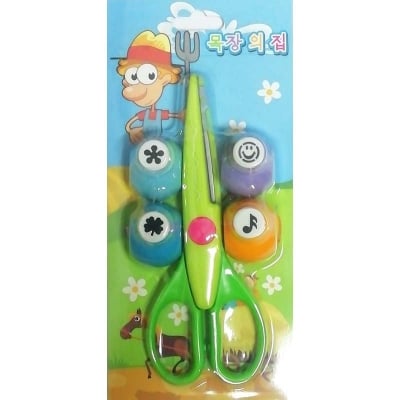 Picture of Craft Scissors Zigzag Fancy Cuts & Four Crafts Punches(JF-625-821) 5 Pc SET (1)