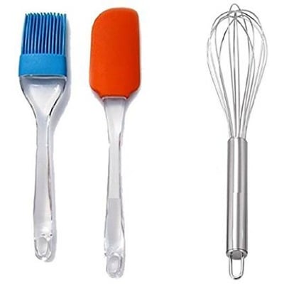 Picture of SILICON+WHISK Combo Kitchen Tools Set Multicolor Kitchen Tool Set  (Multicolor) (Multicolor)
