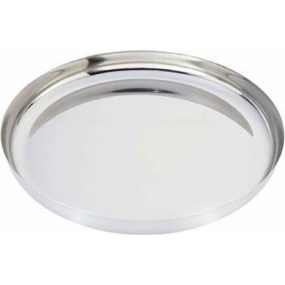 Picture of Stainless Steel Plates ( Set of 2 ) (11"inch Diameter ) Dinner Plate  (pack of 2 Dinner Plate) (Silver)