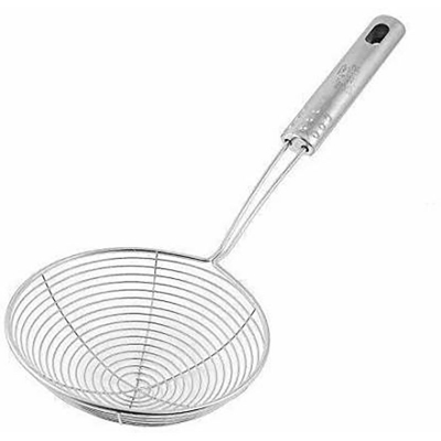 Picture of Stainless Steel Deep Fry Strainer/Oil Strainer for Kitchen Puri Wire Skimmer with Spiral Mesh Strainer  (Steel Pack of 1) (Silver)