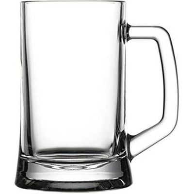 Picture of Solid Heavy Base Clear Drinking mug (White)
