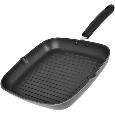 Picture of Non-Stick Aluminium Grill Pan, Black Grill Pan 24 cm diameter  (Aluminium, Non-stick) (Black)