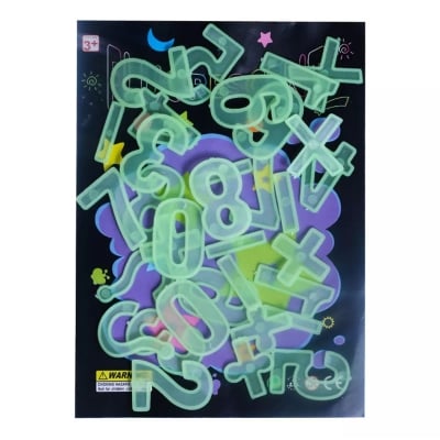 Picture of Night Glow Fluorescent Numerical Letters (Fluorescent Green)