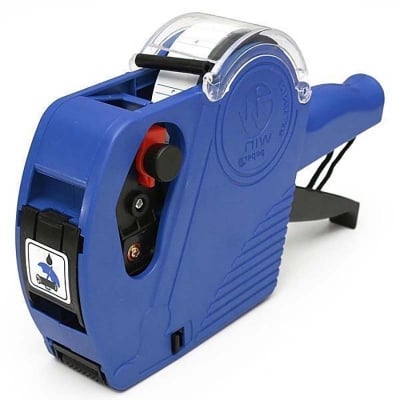 Picture of 8 Digits Retail Price Tag Gu Labeler + 5000 labels + 1 Ink Roller (Blue)