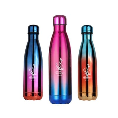 Picture of 600ml Double-Wall Insulated Vacuum Flask 1pcs  Stainless Steel Water Bottle For Girls Colorful BPA Free Thermos for Sport Water Bottle (Multicolor)