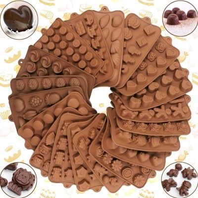 Picture of Silicone Chocolate Shapes 3D Flowers Shape Moulds Silicone Mold Cake Mousse For Ice Creams Chocolates Pastry Art Pan Dessert Bakeware Cake Decorating Tools (Random)