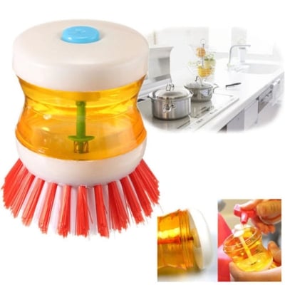 Picture of Kitchen Dispense Soap Water Dish Cleaning Brush Creative Washing (Multicolor)