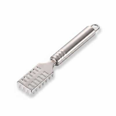 Picture of 1Pcs Stainless Steel Fish Scale Scaler Scraper Remover Cleaner Seafood Crackers Fish Skin Remover Peeler Kitchen Accessories (Silver)