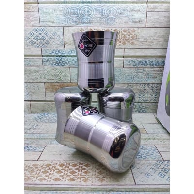 Picture of 1 Pcs Silver Water Glass , Silver Stainless Steel Drinking Glass, Mirror Polish. Cd:P00. (Silver)