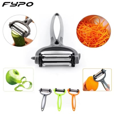 Picture of Kitchen Gadget Potato Peeler Multifunctional 360 Degree Rotary Vegetable Peeler Cutter Melon Planer Grater Kitchen Cookig Tool (Multicolor)