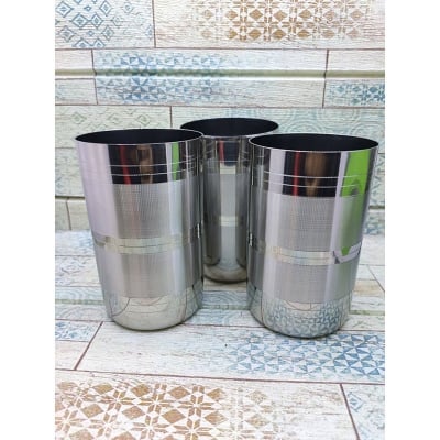 Picture of 1 Pcs Silver Water Glass Round , Silver Stainless Steel Drinking Glass, Mirror Polish. Cd:P00. (Silver)