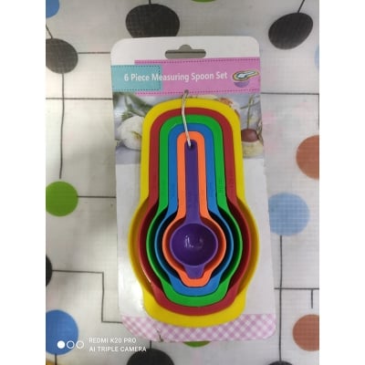 Picture of Measuring Cup Set Multicolor,Colorful 6 Piece Kitchen Cooking Plastic Measuring Spoons & Cups Set. (Multicolor)