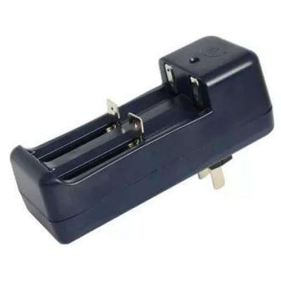 Picture of Dual Lithium Battery Charger for 3.7V Batteries for Different Sizes (Black)