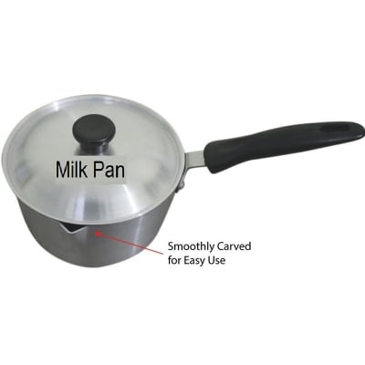Picture of Aluminium MilkPan with Lid (Silver)