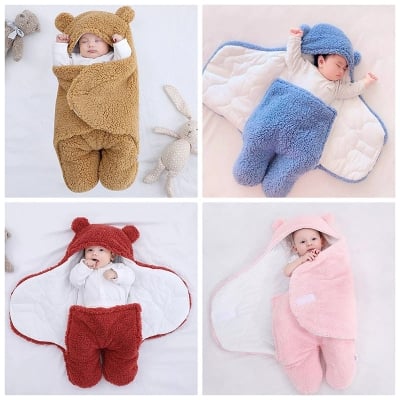 Picture of Newborn Winter Baby Sleeping Blankets /Soft Newborn Baby Wrap Blankets . Baby Sleeping Bag Ultra Soft & Comfortable Blanket For Unisex. New Blanket Import From China (Multicolor)
