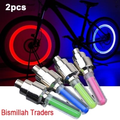 Picture of Bicycle Car LED Neoney Tire Wheel Valve Glow Stick Light Bike, Car, Motorbik 2 Piece (Multicolor)