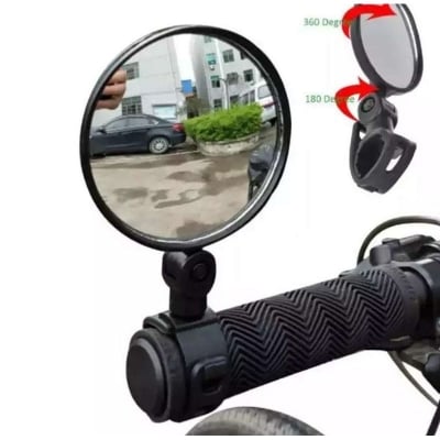 Picture of Bike Bicycle Handlebar Flexible Safe Rearview Rear View 360° Mirror (Black)