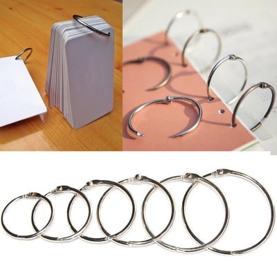Picture of 1.5inch/3.81cm Loose Leaf Binder Rings Book Rings for Scrapbook Album Craft (Silver)