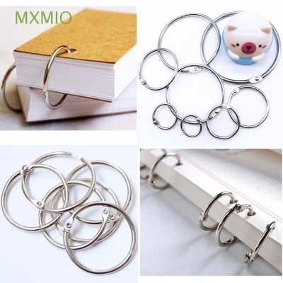 Picture of 3/4inch(2.0cm) Photo Album Metal Ring Binder Office Circle Book Binder Loose-leaf Book Hoops Scrapbook Split Ring 9Pcs (Silver)