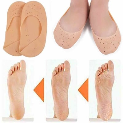Picture of Silicone Heel Pads Socks for Anti Crack and Pain-Relief (,Foot)
