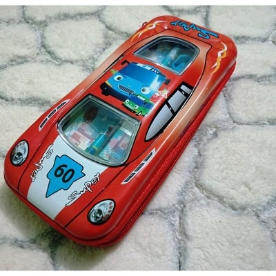 Picture of Art & Stationery Car Style Steel Geometry Box for Kids with Stationery Kit (Multicolor)