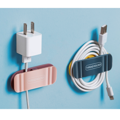 Picture of 2 PCS Wall Wire Plug Organizer Holder Cable Thread Storage Hooks Desktop Wire Holder (Multicolor)