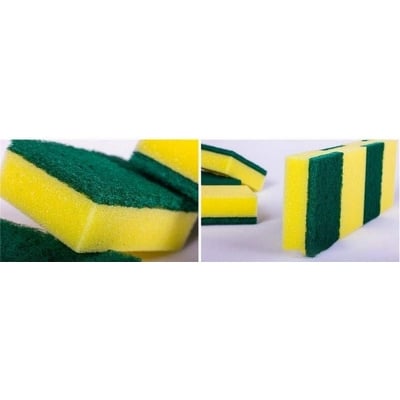 Picture of 4 pcs Multi-Use Heavy Duty Scrub Sponge Extra Thin Magic Cleaning Sponges Eraser Sponge for Kitchen Bathroom Furniture Leather Car & Steel (Multicolor)