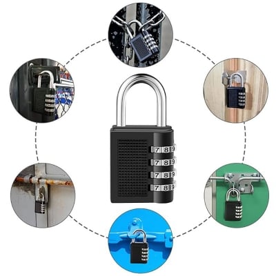 Picture of Mini Metal Luggage Suitcase Padlock Password Lock 3 Digit (Multicolor)