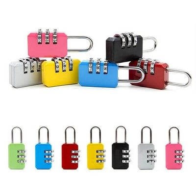 Picture of 3 Digit Combinations Mini Padlock Travel Suitcase Luggage Security Password Lock (Multicolor)