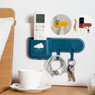 Picture of Mobile charging Holder Wall Mounted Storage Rack with Hook (Multicolor)