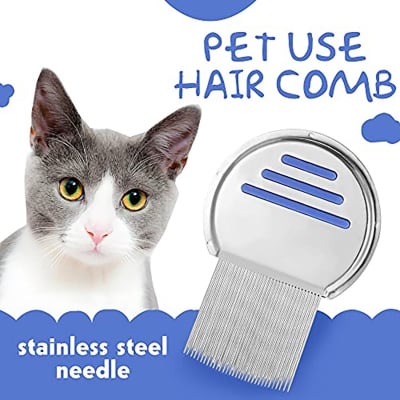 Picture of Stainless Steel Pet Hair Comb For Lice/Lice Egg Removal Comb (Silver,0.3)