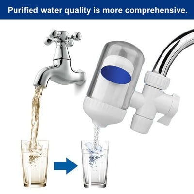 Picture of Ceramic Water Filter Replacement - 5 Levels of Filtering, High-Quality Material, Compact Design - Ensures Clean Water with Daily Throughput of 60L. (White)