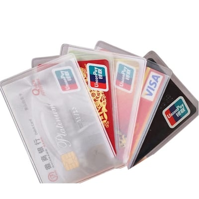 Picture of 4 Pcs Card Holder,atm card cover Safe Your bank card from Damage (CLEAR)