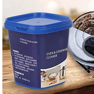 Picture of Oven & Cookware Cleaner Stainless Steel Cleaning Paste Remove Stains from Pots Pans Multi-Purpose Cleaner & Polish Removes Household Clean Universal Cleaning Paste for Removing Rust (Blue)