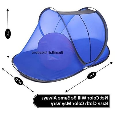 Picture of Elegant Mosquito Net with Foldable Frame for single bed (Blue)