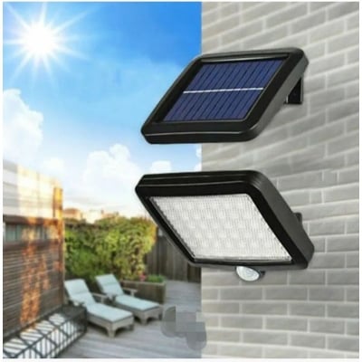Picture of Indispensable - Superb Quality - Solar sensor Garden light with solar panel solar lamp - Furniture & Decor - Express Yourelf (Black)