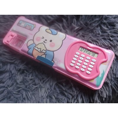 Picture of Multipurpose Magnetic Pencil Box with Calculator, Dual Sharpener (Multicolor)