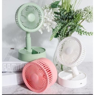 Picture of Portable fan USB rechargeable folded table desk fan telescopic floor 3 speed - Sleek Usage (Multicolor)