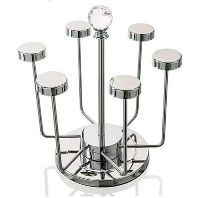 Picture of Cup Rack Tree Glass Holder Metal Cup Rack Safe and Stable mug Holder Easy to Move The Mug Holder at Home Save Space Environmentally Friendly Cup Holder (Silver)