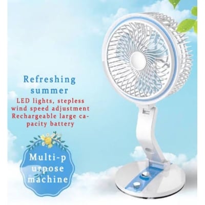 Picture of Student fan Rechargeable Folding Fan stand fan ac dc fan Multi Color (Multicolor)
