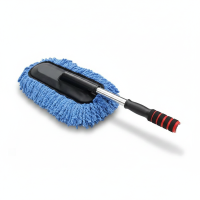 Picture of Microfiber Car Cleaning Soft Brush Ideal as Mop Duster, Washing Brush with Long Handle, Dust Cleaner Car Wash Brush Cleaning Dashboard Curved Design Multipurpose Car Brush (Grey)