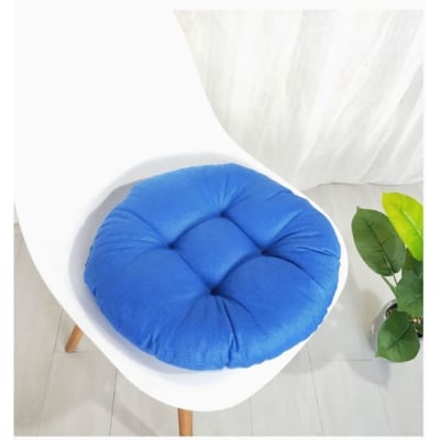 Picture of Soft Round Chair Pads,Cotton Linen Chair Cushion Seat Floor Pillow for Garden Patio Kitchen Office or Car Sitting (Blue)