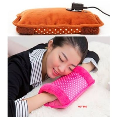 Picture of Electric Hot Water Bag Heating Gel Pad Fur Velvet With Hand Pocket multicolor (Multicolor)