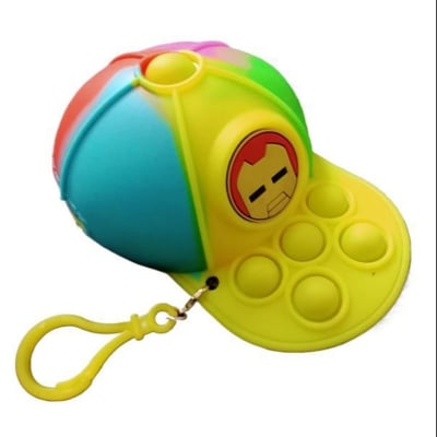 Picture of Cap Pop it bag mini coin purse finget toy Pop Hat Bubble Popper (Rainbow)