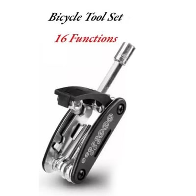 Picture of Bike Repair Tools Kits Multifunctional Suit 16 in 1 Bicycle Multi Tool Multi-Function Bike Bicycle Cycling Mechanic Repair Tool Kit and Inflatable Tube Kits (Multicolor)