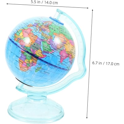 Picture of World Globe Piggy Bank Coin Bank Creative Money Bank Ornament  (Blue)