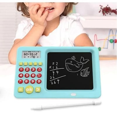 Picture of 2-in-1 Electric Math Calculator Toy Tablet with LCD Scree (Multicolor)