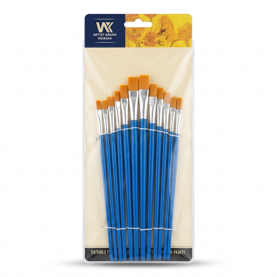 Picture of Painting Brush 12Ps Set / Flat Shape 12Ps Set (Blue)