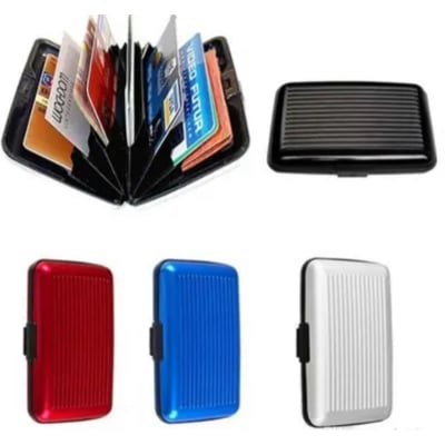 Picture of 1Pices Security Aluminium RFID Credit Card,Pan Card,License,Debit Card Any Visiting Card Holder Wallet Protector, Metal Credit Card Case for Holding ID Cards (Multi Color) (Multicolor)